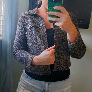 Cheetah Jean jacket